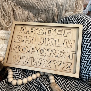 DIGITAL FILE!  Alphabet puzzle with lid.