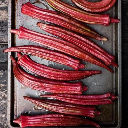 Heirloom Red Burgundy Okra Seeds, Non-GMO Planting, Tracking Included