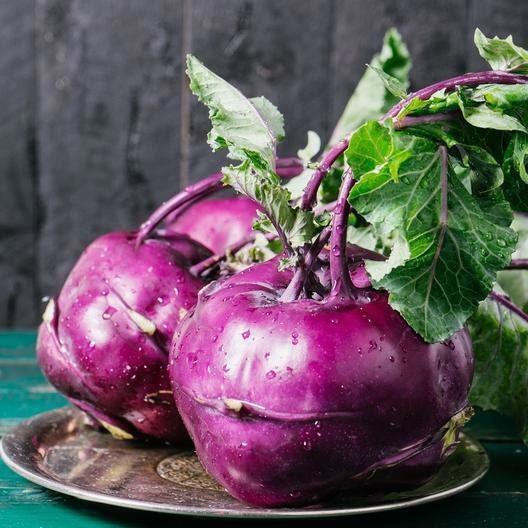 Purple Vienna Kohlrabi Seeds, Non-GMO, Heirloom, Shipped With Tracking