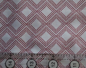 Red and White quilt fabric 3 5/8 yard cut box B