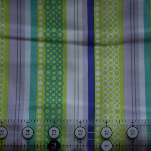 Art Gallery Modern Affair Collection 5 yard cut greens, purples, and white stripe Box A