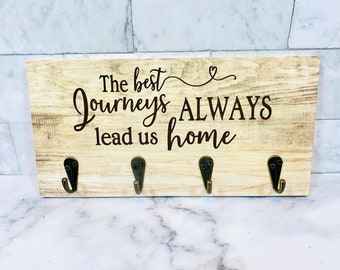 The Best Journeys Always Lead You Home Key Holder/Car Key Organizer/Gifts For Her/Wedding Shower Gift