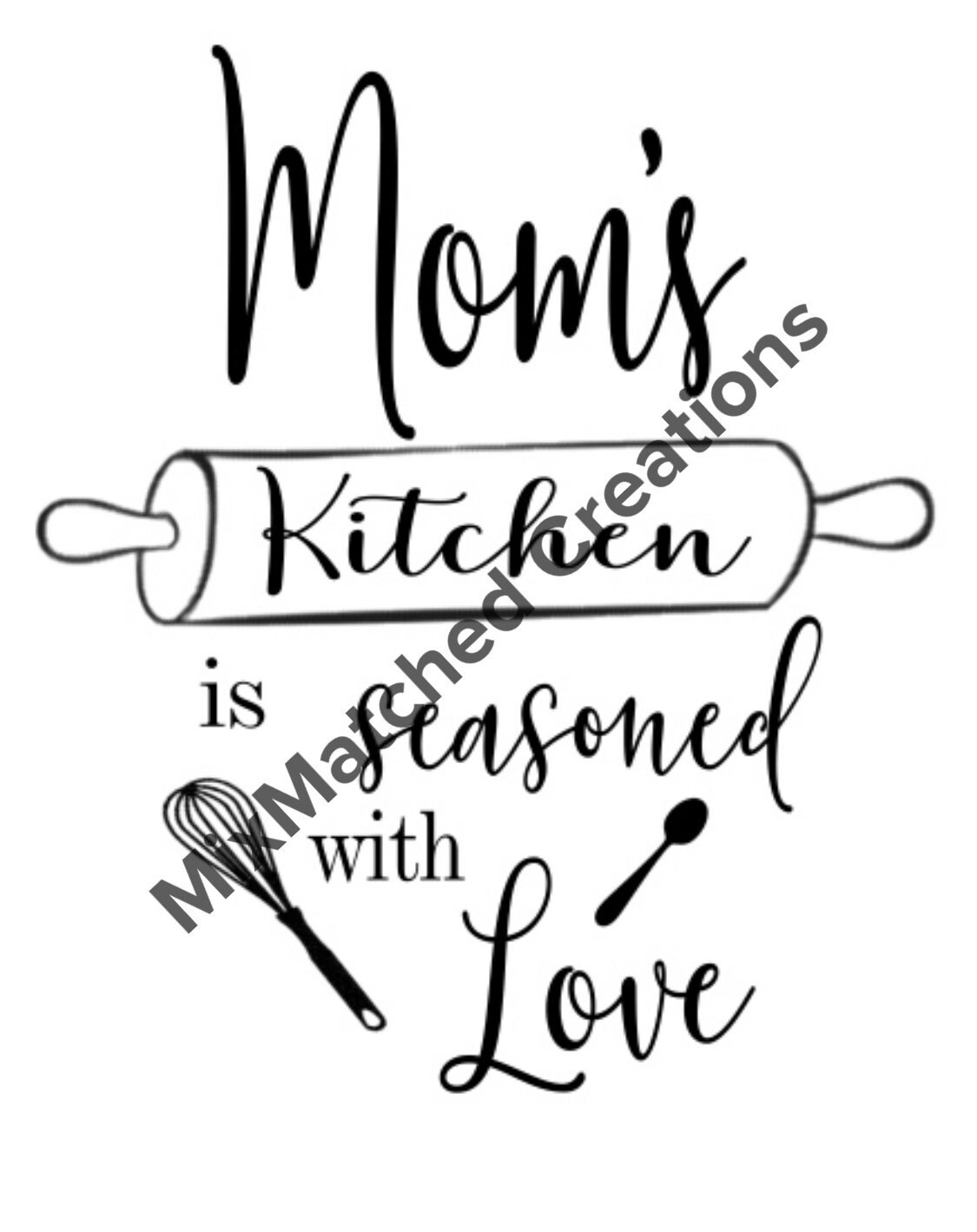 Moms kitchen is seasoned with love Royalty Free Vector Image