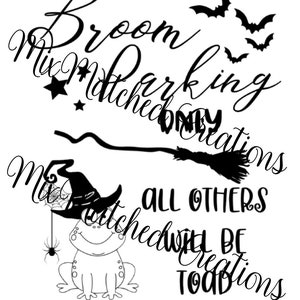 Bezem parkeren alleen alle anderen zullen pad Halloween SVG / PNG / bestand downloaden / geschenken voor haar / DIY / Cricut / Halloween decoratie