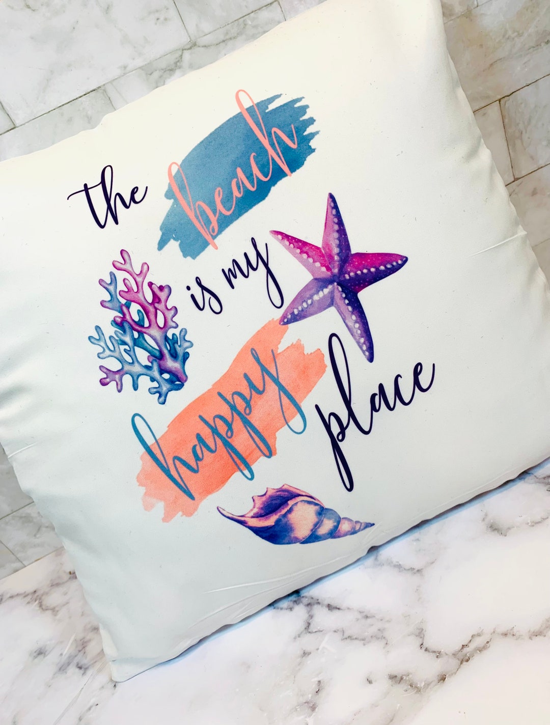 My happy clearance place throw pillow
