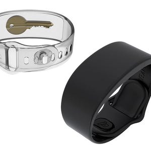 NEW PocketBands 3.0 - Black Wristband With A Pocket For Key Money Fitbit One and YubiKey New Bracelet Clear NFC