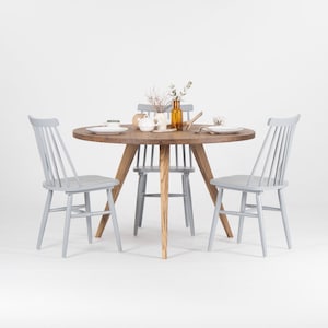 OKKO – Reclaimed round wood table, handmade dining tab