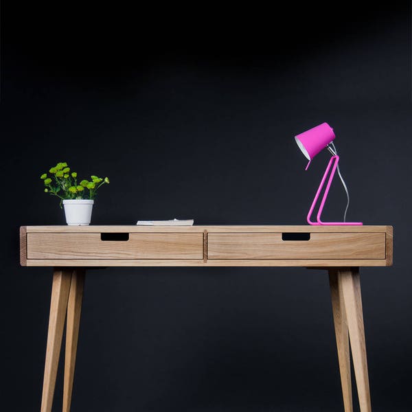 Scrivania da ufficio, moderna metà secolo, scrittoio, tavolino, in legno di rovere, dimensioni e finiture personalizzabili; Offerta a tempo limitato: spedizione gratuita e veloce