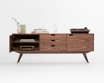 Sideboard, credenza, dresser, commode - made of black walnut