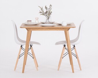 Small dining table, extending dining table for small space, extendable table made of oak, compact dining table, small dining room furniture