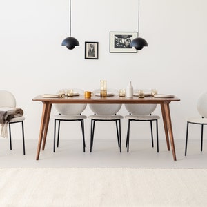 YRKE dining table made of American walnut wood, mid century modern image 2