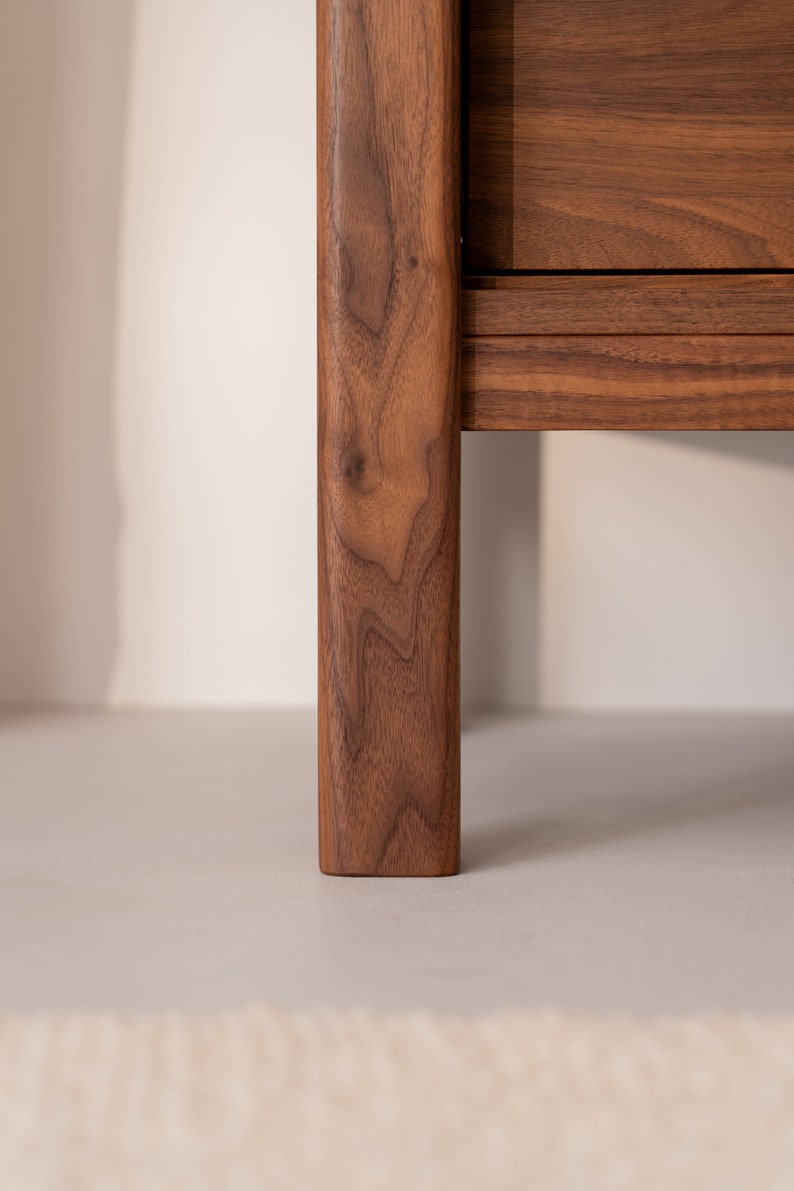 JAMM LOW 160 - Japandi TV stand - Walnut media console and sideboard for bedroom or living room image 9