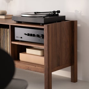 JAMM LOW 160 - Japandi TV stand - Walnut media console and sideboard for bedroom or living room image 8