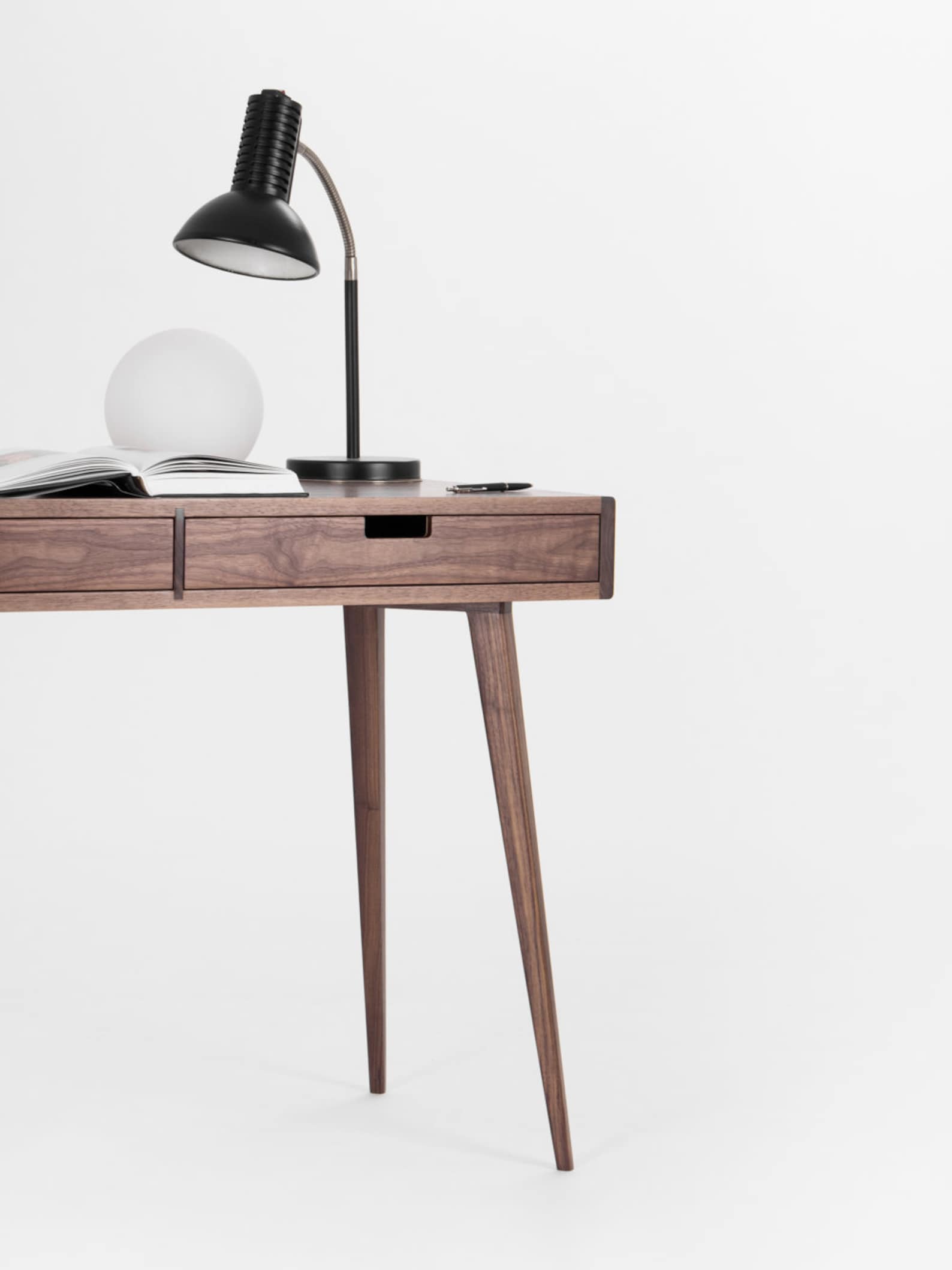 Walnut Dressing Table Small Desk Mid Century Modern Etsy UK