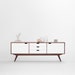 Sideboard, credenza, dresser, commode - made of black walnut wood 