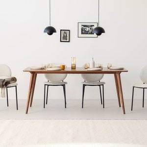 YRKE dining table made of American walnut wood, mid century modern image 1