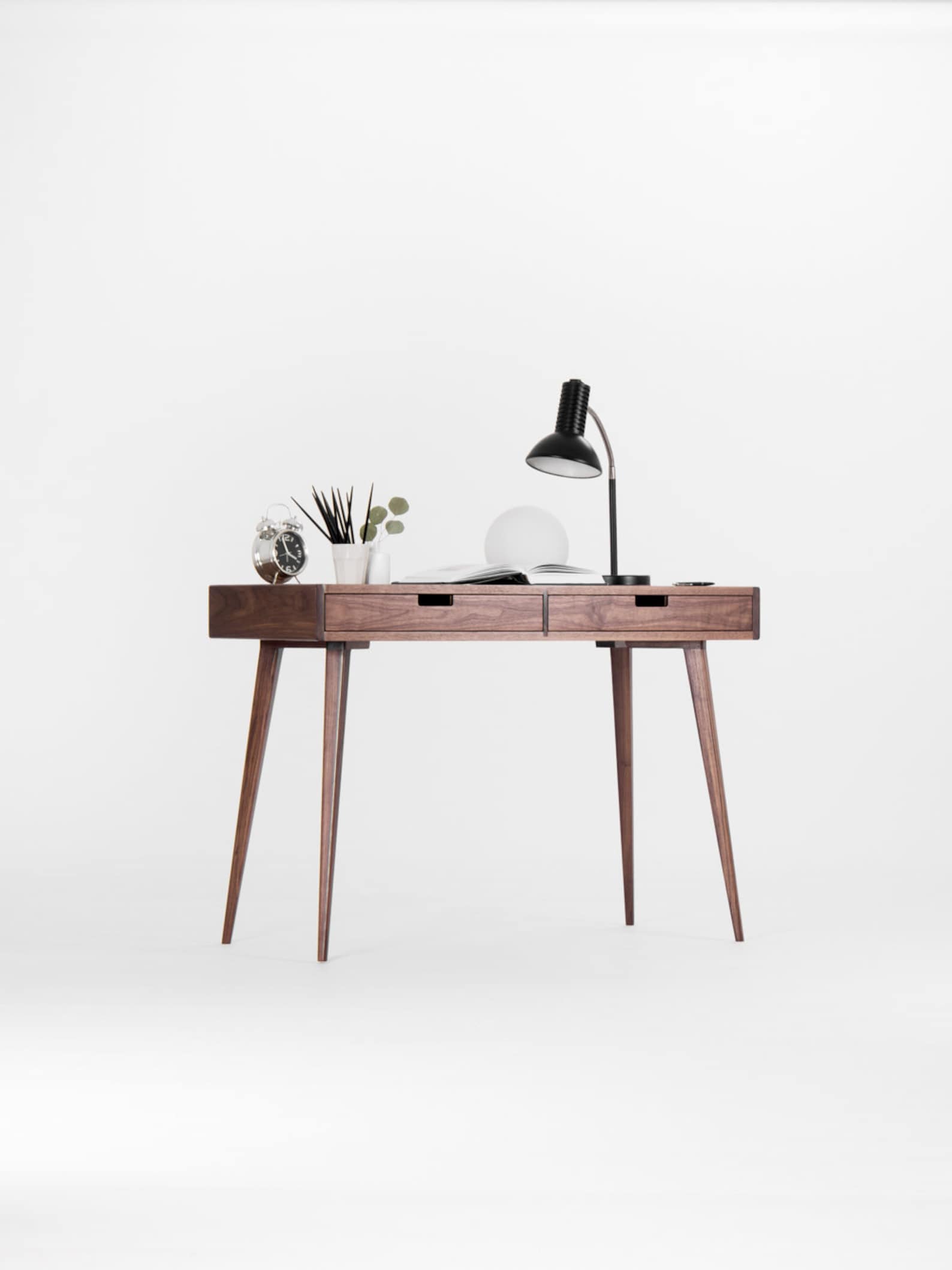 Walnut Dressing Table Small Desk Mid Century Modern Etsy UK