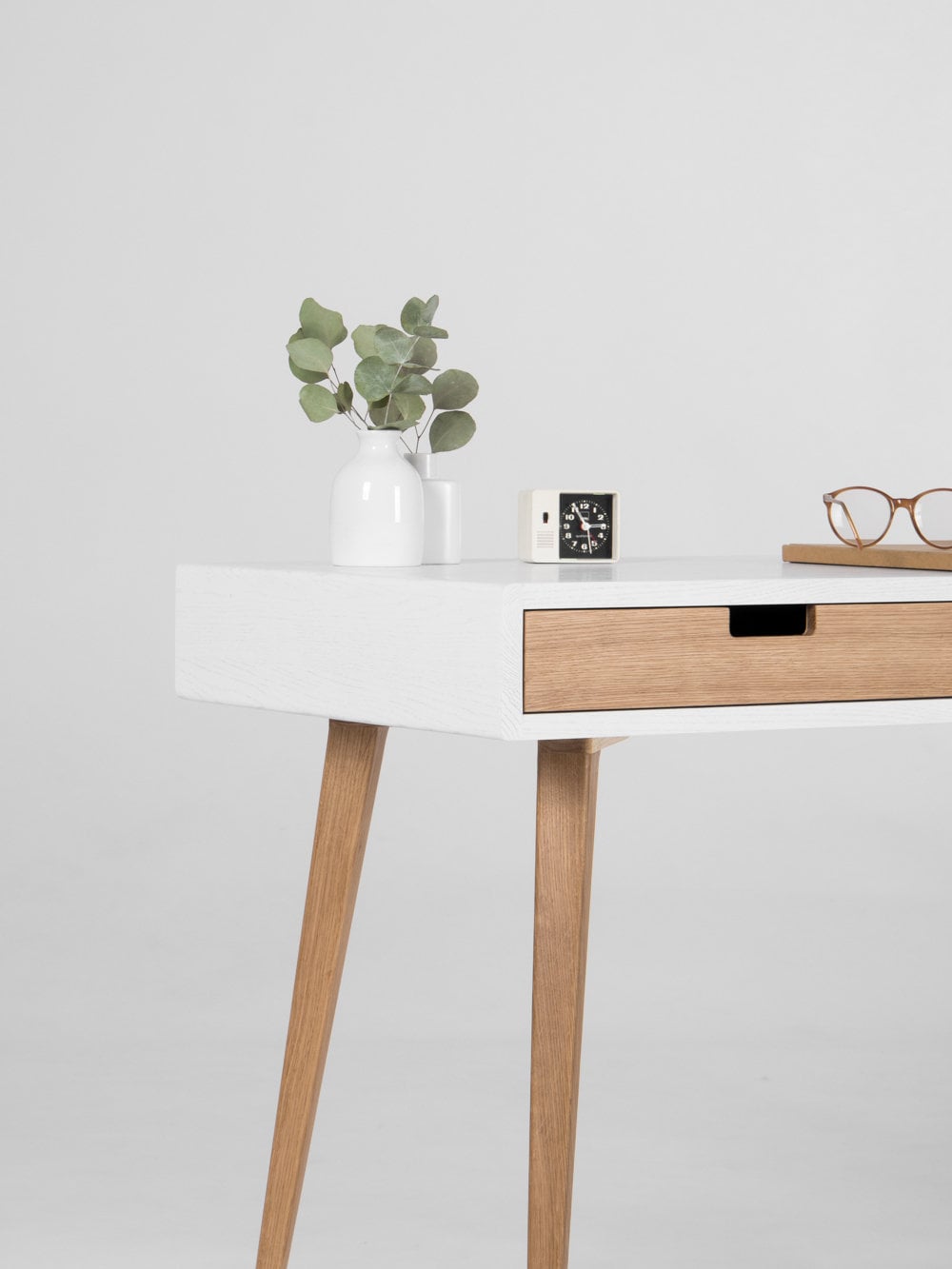 SAFAVIEH Madan Mid-Century Scandinavian One Drawer Desk White, 1 Unit - Fry's Food Stores - View #7