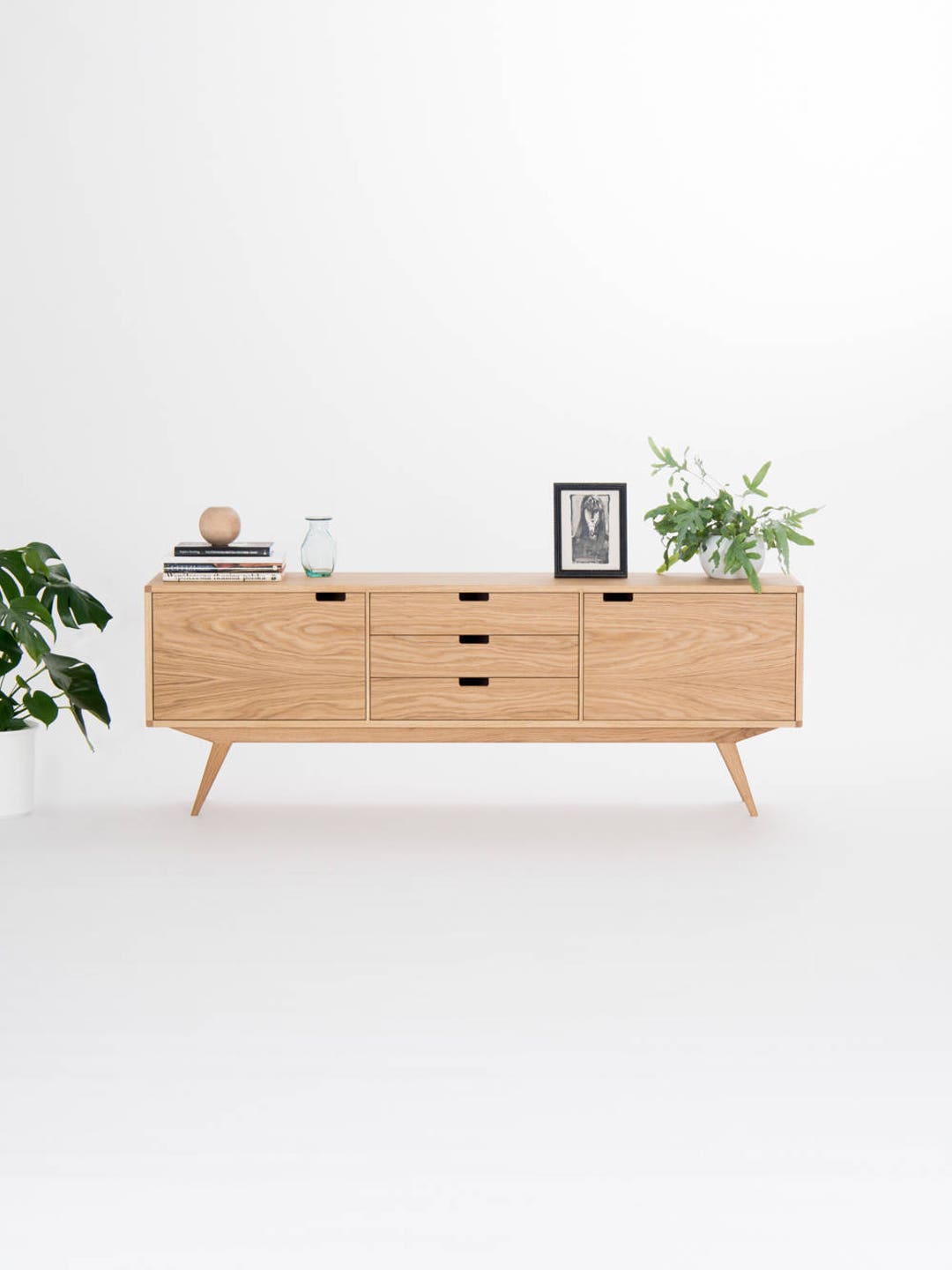 Sideboard Credenza Dresser Commode Made of Oak Wood - Etsy