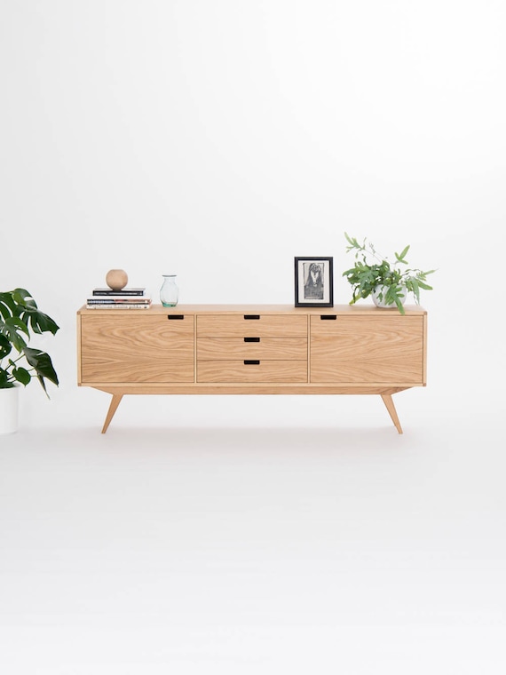 Sideboard Credenza Dresser Commode Made of Oak Wood - Etsy