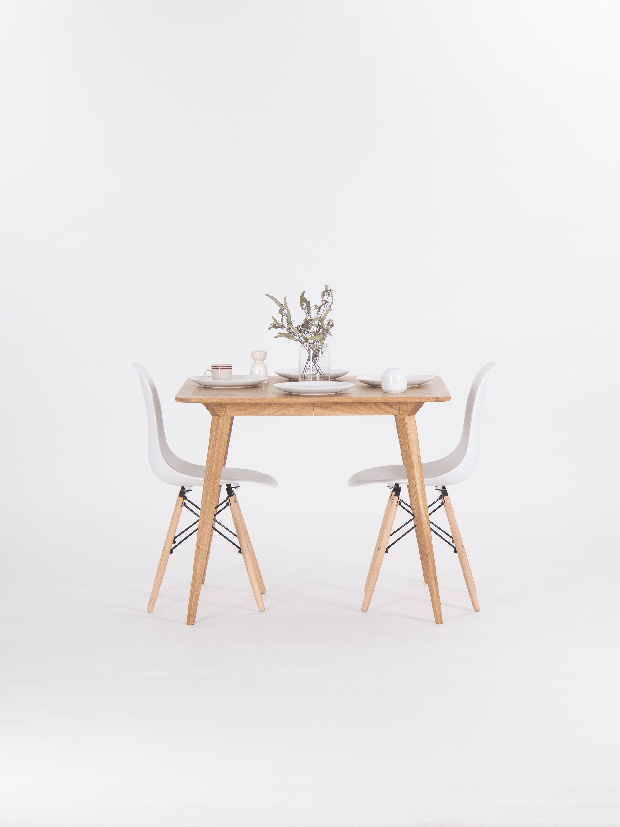 YRKE - Tavolo da pranzo piccolo, tavolo da pranzo allungabile per piccoli spazi, tavolo allungabile in rovere, tavolo da pranzo compatto, tavolo da cu