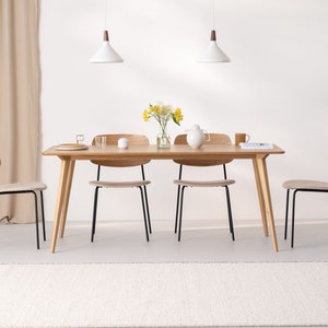 YRKE – dining table made of solid oak wood, mid century modern