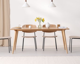 YRKE – dining table made of solid oak wood, mid century modern