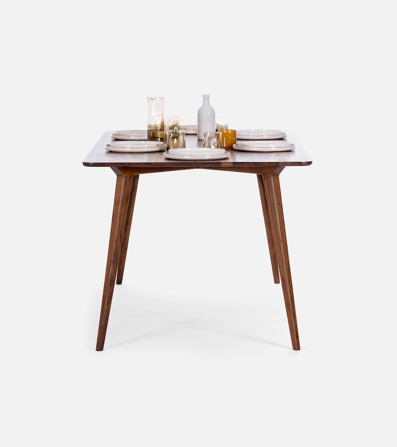YRKE dining table made of American walnut wood, mid century modern image 10