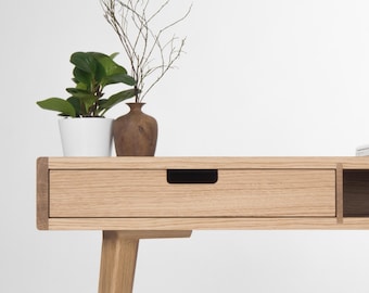 HEIM – Dressing Table, modern wood makeup vanity desk without mirror