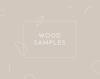木材サンプルとカスタム仕上げ
