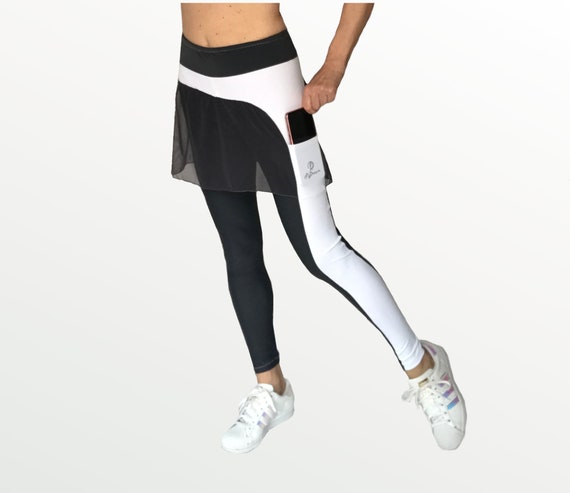 Women's Leggings With Integrated Tulle Skirt, Mobile Phone Pocket for  Sports tennis, Running, Fitness, Free Time 