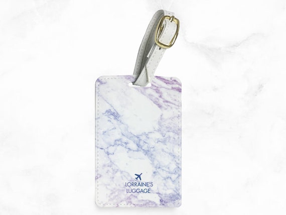 marble print luggage