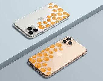 Halloween Süße Kürbisse transparente Handyhülle für iPhone XR, iPhone 12, LG G8, Nexus 5X, Samsung S20, Note 20, Google Pixel 3 XL, Pixel 4a