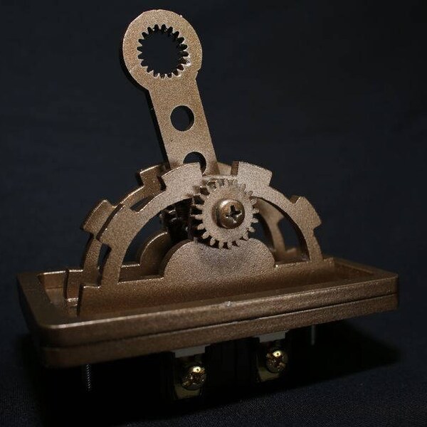 Steampunk Light switch in plain color ( Bronze)