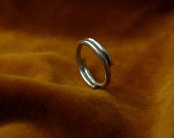 Sterling silver ring for men and women, minimalist and light