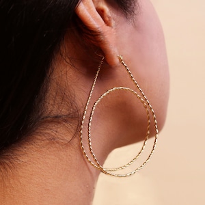 XXL Hoop earrings, gold plated earrings