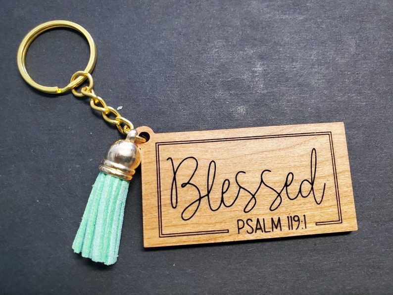Bible Verse Key Chains With Tassel Etsy