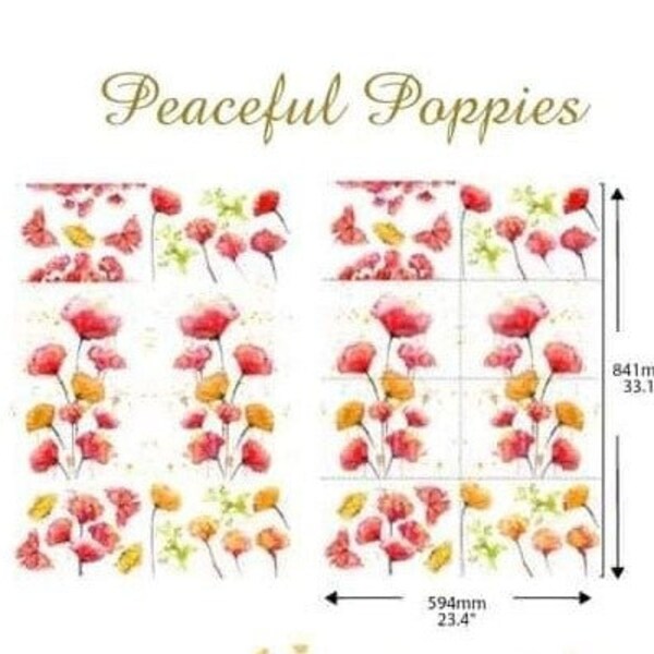 A1 Transfer - Peaceful Poppies