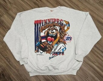 Vintage 90s Winnipeg Jets Looney Tunes Shirt , Winnipeg Jets Shirt , NHL Shirt , Sport Shirt , Gift For Fans