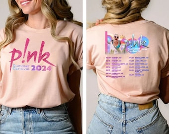 Pink shirt. Personalized Summer Carnival 2024 Tour shirt. Custom Concert shirt Summer Carnival tour 2024. P!nk shirt. Trustfall album
