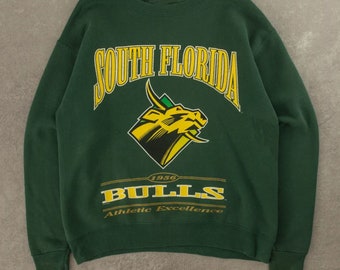 Vintage University of South Florida Bulls Sweatshirt, South Florida Bulls Shirt, USF Shirt, NCAA Football, Vintage Shirt, Unisex Shirt