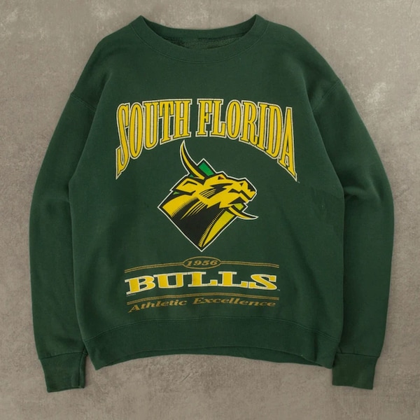 Vintage University of South Florida Bulls Sweatshirt, South Florida Bulls Shirt, USF Shirt, NCAA Football, Vintage Shirt, Unisex Shirt