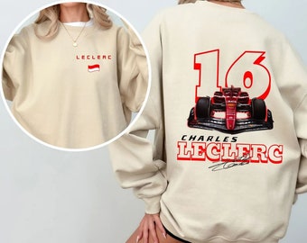 Charles Leclerc Formel 1 Sweatshirt, F1 Shirt, F1 Two Sides Shirt, Charles Leclerc Shirt, Charles Leclerc F1 Shirt, Charles Leclerc 16
