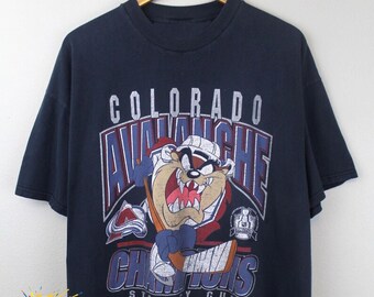 Vintage NHL Colorado Avalanche Looney Tunes Taz Shirt, Baseball Shirt, Unisex T-shirt Sweatshirt Hoodie, Shirt for Man Woman, Vintage Shirt