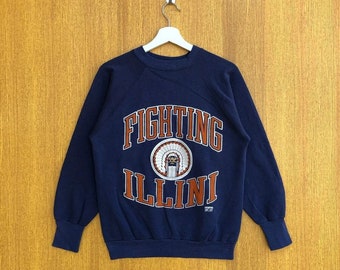 Vintage Illinois Fighting Illini Sweatshirt, University of Illinois Shirt, UIUC Shirt, NCAA Basketball, Vintage Shirt, Unisex Shirt