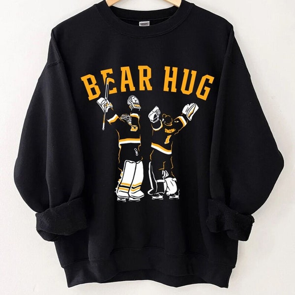 Hug It Out Boston Hockey Shirt, Linus Ullmark SShirt, Jeremy Swayman Tee, Goalie Hug Shirt, Bruins Shirt, Bruins Hockey Tee