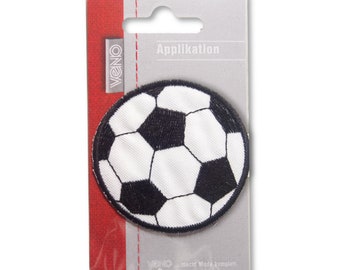 Applikation Fußball ca. 6,5 cm Bügelbild Aufbügelbild Aufnäher