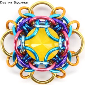 TUTORIAL - Destiny Squared Pendant TUTORIAL ONLY, Chainmaille Pendant tutorial