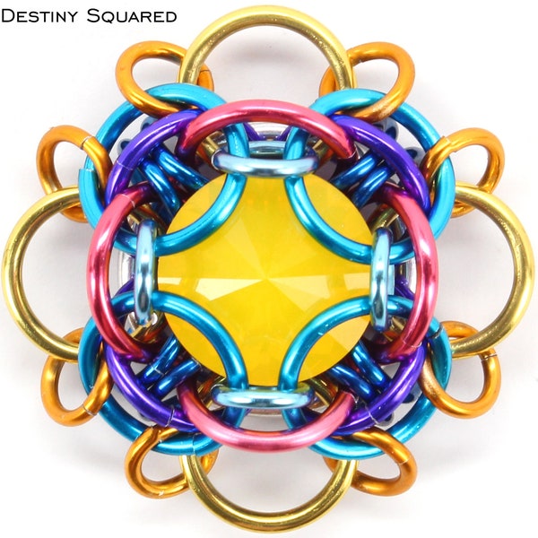 TUTORIAL - Destiny Squared Pendant TUTORIAL ONLY, Chainmaille Pendant tutorial