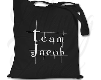Twilight Inspired "Team Jacob" Tote Bag | Personalized Tote Bag | Custom Tote Bag | Custom Design Tote | Twlilight | Edward | Jacob